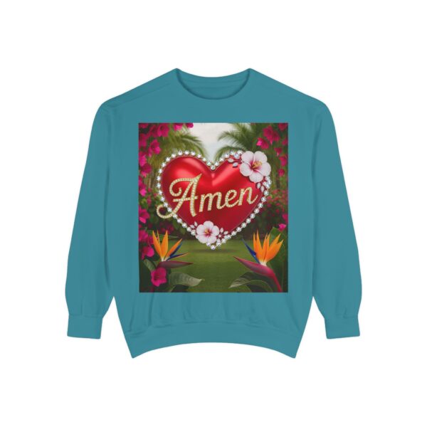 Sweatshirt Unisex Inspirational-With our beautiful "Amen" 'Solid Red Heart'- Faith Apparel, Unisex Top, Religious Gift, Comfort Wear, Church Event Style - Image 17