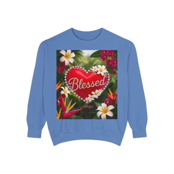 Sweatshirt Unisex with our Inspirational "Blessed" 'Solid Red Heart' Design!! Faith Apparel Gospel Fashion Jumper, Pullover - Image 30