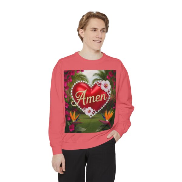Sweatshirt Unisex Inspirational-With our beautiful "Amen" 'Solid Red Heart'- Faith Apparel, Unisex Top, Religious Gift, Comfort Wear, Church Event Style - Image 32