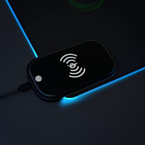 LED + Wireless Charger Gaming Mouse Pad with our inspirational "Love" 'light in darkness' Design, Gaming Desk Accessory, Tech Gift, Home Office Gamer Essentials - Image 9