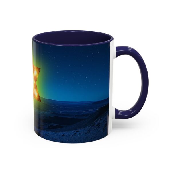 Our inspirational 'Star of David over Israel' Ceramic Accent Coffee Mug Design is Perfect for Wedding Gifts, Inspirational Decor - Image 6