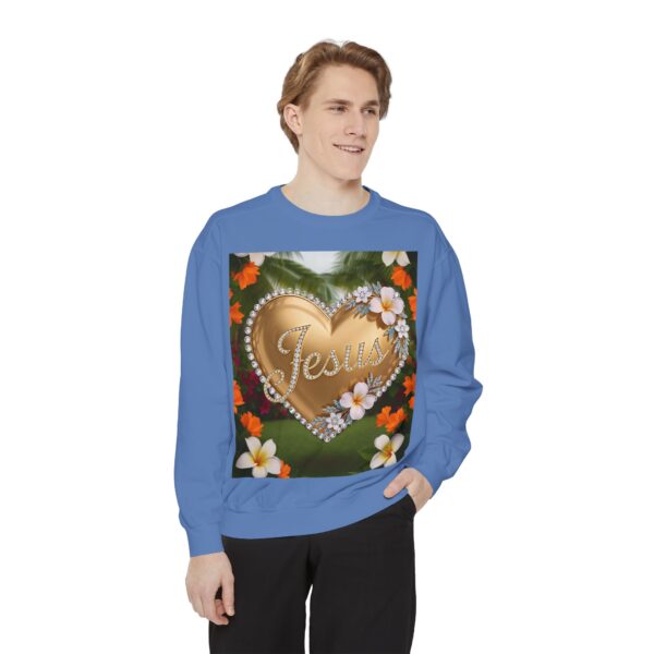 Sweatshirt Unisex with our Inspirational "Jesus" 'Diamond Ring-Solid Gold Heart' Design! Faith Apparel Gospel Fashion - Image 35