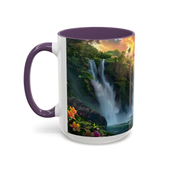 Our inspirational 'Philippine Waterfall' Ceramic Accent Coffee Mug Design is Perfect for Wedding Gifts, Inspirational Decor - Image 59