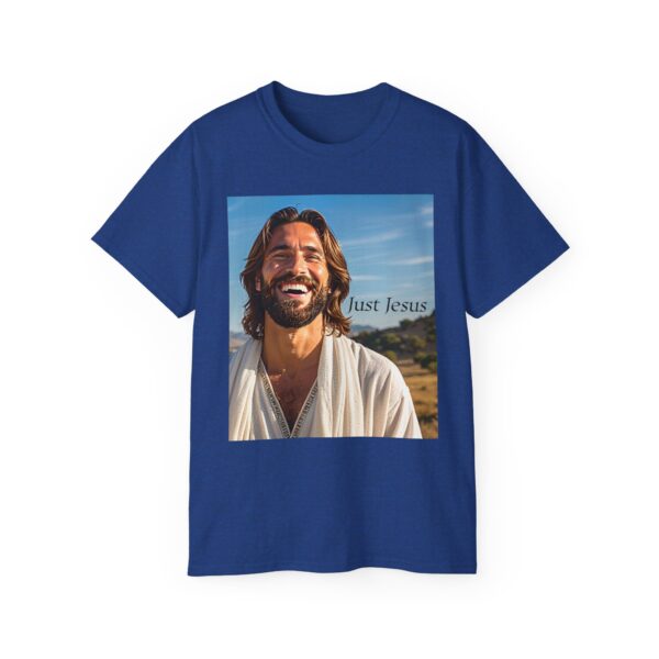 Our inspirational "Just Jesus" Design!! on a Christian Unisex Cotton T-Shirt, Faith Spiritual Apparel, Love Gift - Image 19