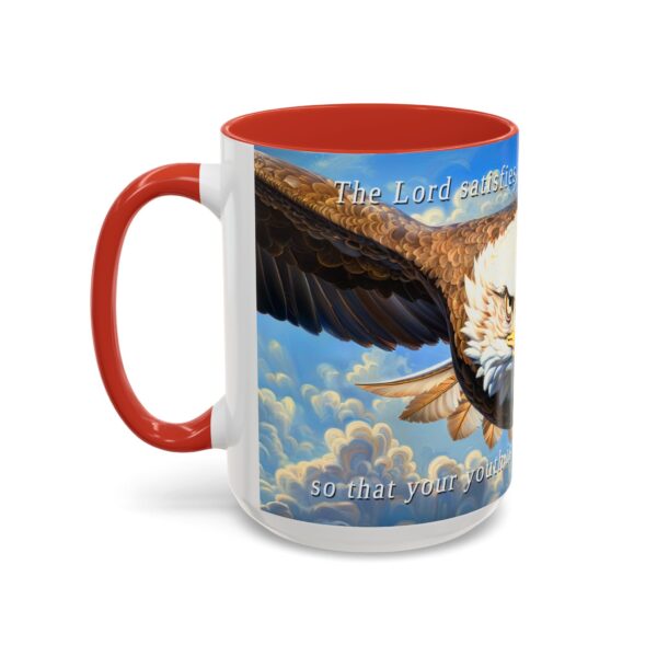Our inspirational 'Soaring Eagle' and Psalm 103:5 'your youth is renewed like the eagles' design Ceramic Accent Coffee Mug Design is Perfect for Wedding Gifts, Inspirational Decor - Image 31