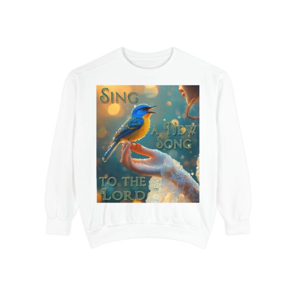 Sweatshirt Unisex Inspirational our 'Song Bird' "Sing a New Song" design! Christian Apparel, Faith-Based Comfort, Jumper, Gift for Believers - Image 3