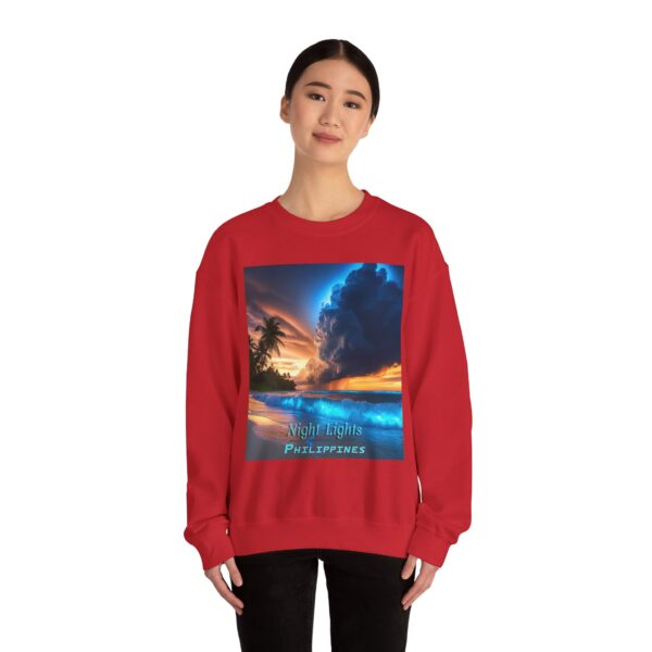 Crewneck Sweatshirt with our "Night Lights-Philippines" design! Tropical Beach Beauty of Creation Inspirational Sweatshirt Unisex - Image 38