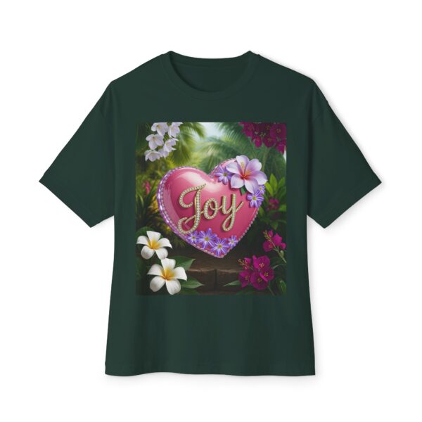 Our Inspirational "Joy" 'Solid Pink Heart' Design! Boxy T-Shirt Christian Faith Apparel Unisex Cotton Tee, Oversized Boxy Top T-shirt