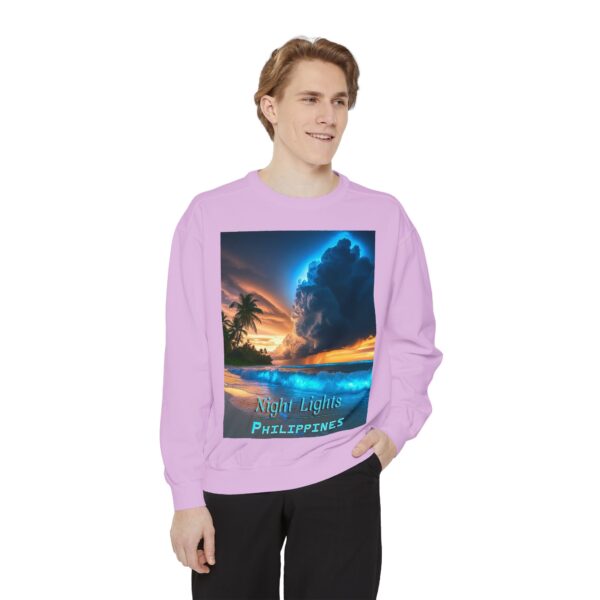 Sweatshirt Unisex Inspirational with our "Night Lights-Philippines" design! Beauty of Creation Tropical Beach Comfort, Jumper, Gift - Image 28