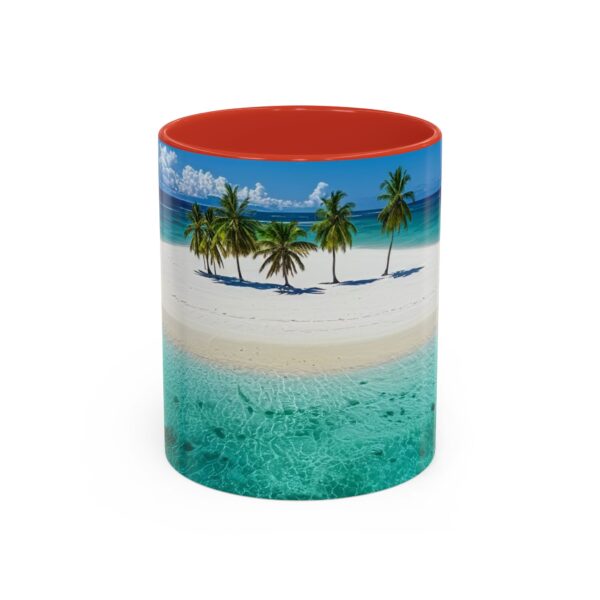 Our inspirational "Five Palm Island" Ceramic Accent Coffee Mug Design is Perfect for Wedding Gifts, Inspirational Decor - Image 13