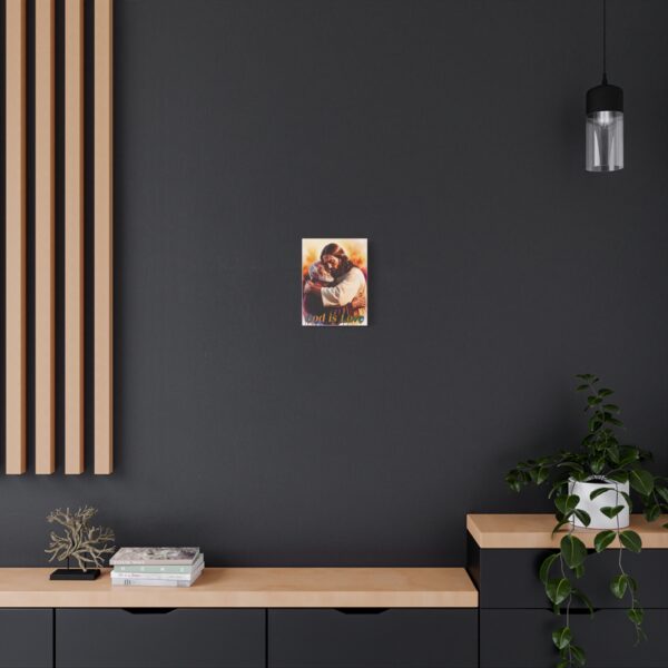 Inspirational Wall Art Canvas, "God is Love" Jesus hugging Papa! Print, Christian Home Decor, Uplifting Religious Gift, Faith-Based Artwork - Image 3