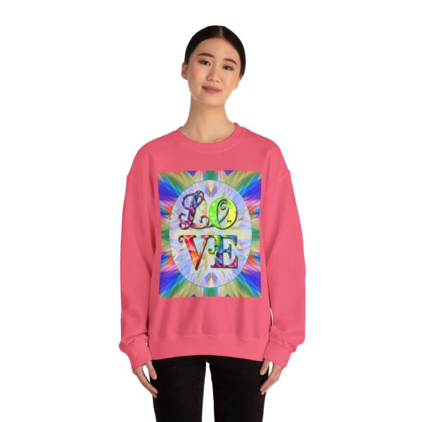 Crewneck Sweatshirt-with our inspirational "Love" 'kaleidoscope' Design!! Vintage Inspired Faith Apparel, Gospel Fashion Unisex Heavy