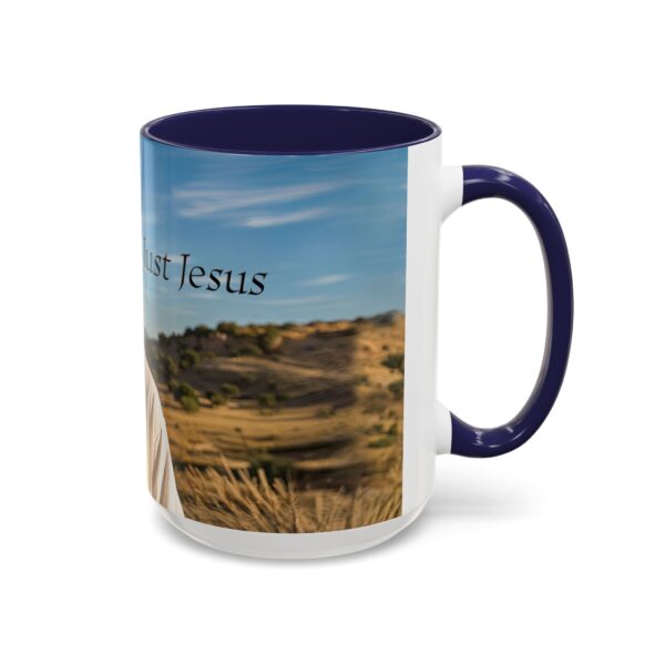 Our inspirational "Just Jesus" Ceramic Accent Coffee Mug Design is Perfect for Wedding Gifts, Inspirational Decor - Image 22