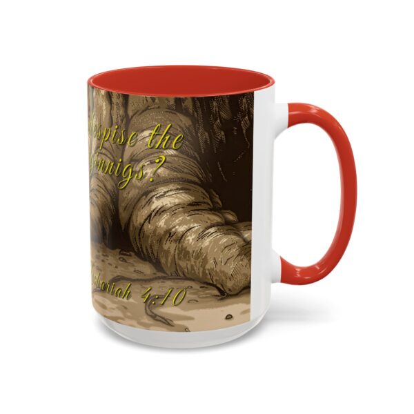 Our inspirational  'Day of Small Beginnings' from Zech 4:10 Ceramic Accent Coffee Mug Design is Perfect for Wedding Gifts, Inspirational Decor - Image 30