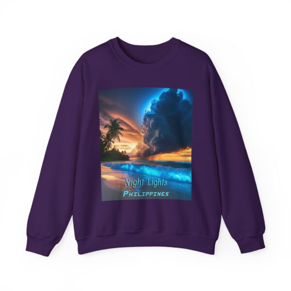 Crewneck Sweatshirt with our "Night Lights-Philippines" design! Tropical Beach Beauty of Creation Inspirational Sweatshirt Unisex - Image 29