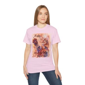 Our "Ask ...and ye shall receive" Matt 7:7 featuring a Maine Coon Cat asking for a treat! Vintage Christian Faith Apparel Unisex Cotton T-Shirt, Thoughtful Quote, Philippians 4:8