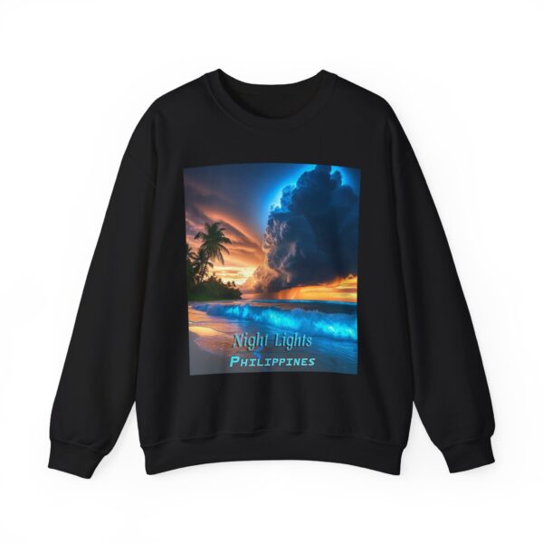 Crewneck Sweatshirt with our "Night Lights-Philippines" design! Tropical Beach Beauty of Creation Inspirational Sweatshirt Unisex - Image 6