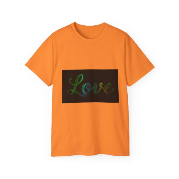 Our inspirational "Love" 'light in darkness' Design!! on a Christian Unisex Cotton T-Shirt, Faith Spiritual Apparel, Love Gift - Image 9
