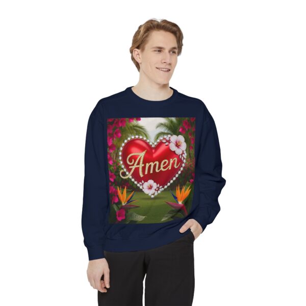 Sweatshirt Unisex Inspirational-With our beautiful "Amen" 'Solid Red Heart'- Faith Apparel, Unisex Top, Religious Gift, Comfort Wear, Church Event Style - Image 28