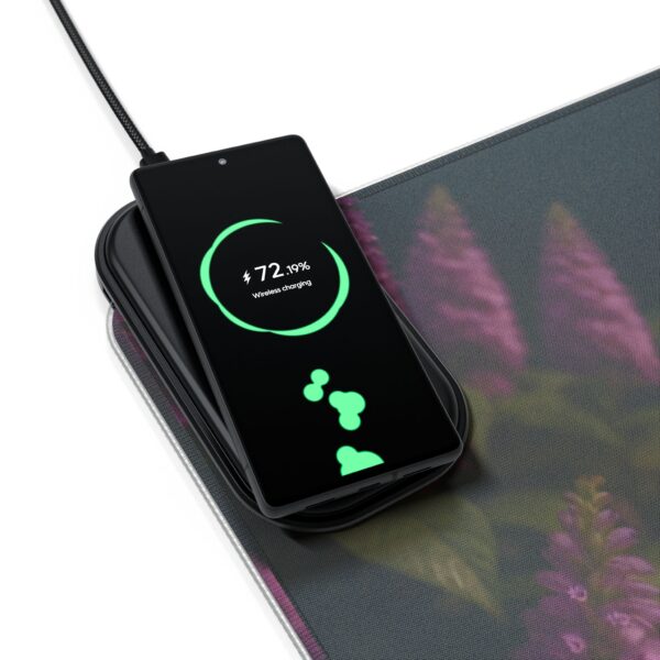 LED + Wireless Charger Gaming Mouse Pad with "Chosen" 'Diamond Ring Heart' Design, Gaming Desk Accessory, Tech Gift, Home Office Gamer Essentials - Image 6