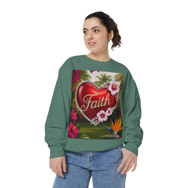 Sweatshirt Unisex Inspirational-With our "FAITH" 'Solid Red Heart' design! Beauty of Creation Tropical Beach Comfort, Jumper, Gift - Image 10