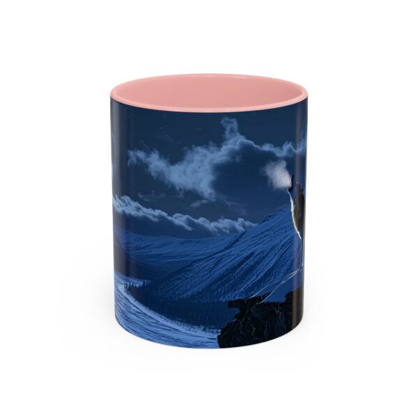 Our inspirational 'Wolf Moon' Ceramic Accent Coffee Mug Design is Perfect for Wedding Gifts, Inspirational Decor - Image 9