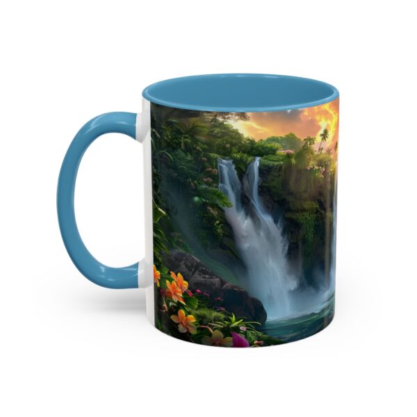 Our inspirational 'Philippine Waterfall' Ceramic Accent Coffee Mug Design is Perfect for Wedding Gifts, Inspirational Decor - Image 35