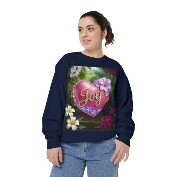 Sweatshirt Unisex with our Inspirational "Joy" 'Solid Pink Heart' Design! Faith Apparel Gospel Fashion Jumper, Pullover - Image 37