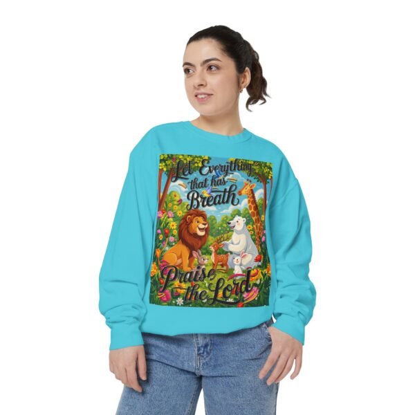 Sweatshirt Unisex with our inspirational "Let Everything that has Breath Praise the Lord!" Design! Faith Apparel Gospel Fashion Jumper, Pullover - Image 27