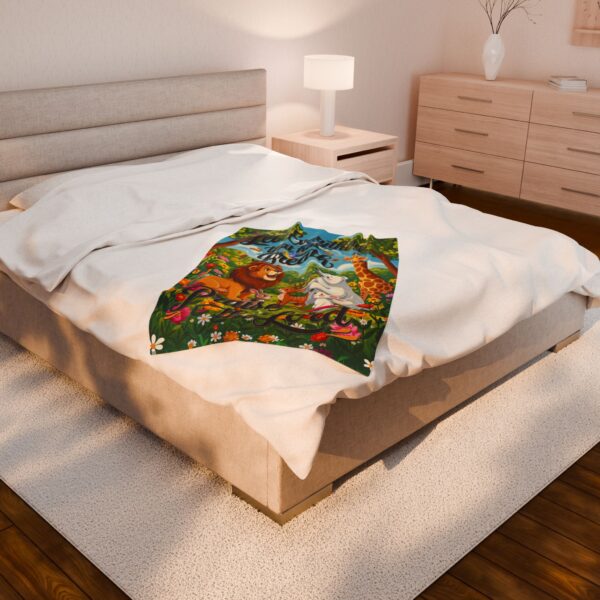 Our inspirational "Let Everything that has Breath Praise the Lord!" Velveteen Plush Throw Blanket Design! A Cozy Gift for Anniversary, Wedding Faith Home Decor Bedding - Image 12