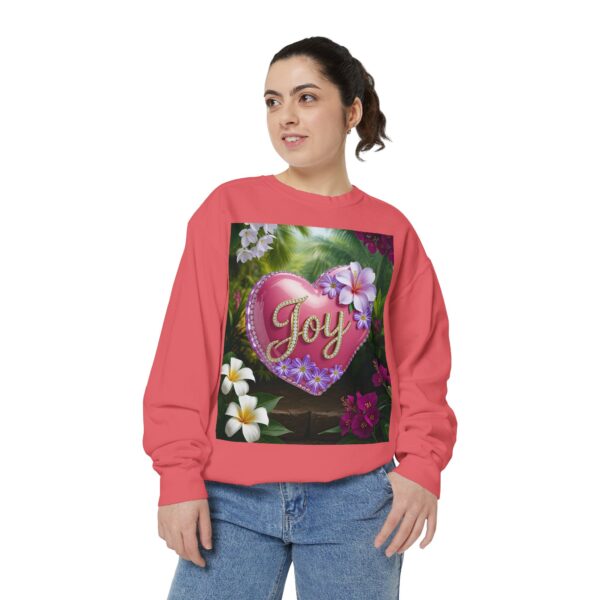 Sweatshirt Unisex with our Inspirational "Joy" 'Solid Pink Heart' Design! Faith Apparel Gospel Fashion Jumper, Pullover - Image 41