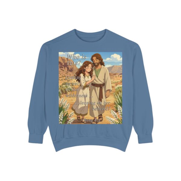 Sweatshirt Unisex Inspirational-with our "Who is this?" from Song of Solomon 8:5 design in ANIME style! Faith Apparel Gospel Fashion Jumper, Pullover - Image 30