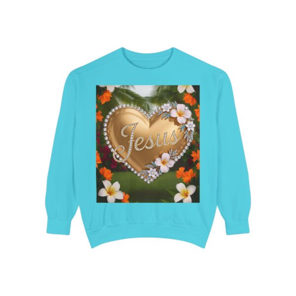 Sweatshirt Unisex with our Inspirational "Jesus" 'Diamond Ring-Solid Gold Heart' Design! Faith Apparel Gospel Fashion - Image 29