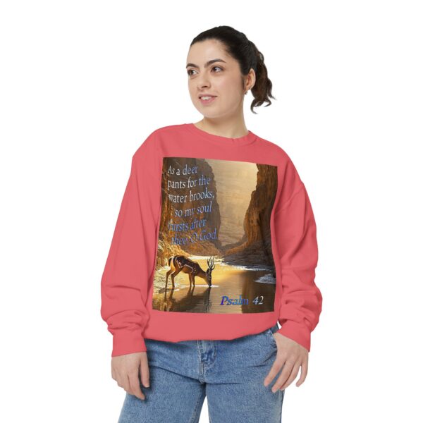 Sweatshirt Unisex with our inspirational Psalm 42 'As a Deer Pants' design! Faith Apparel Gospel Fashion Jumper, Pullover - Image 41