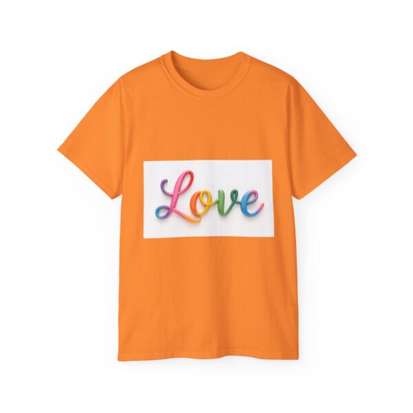 Our inspirational "Love" Design!! on a Christian Unisex Cotton T-Shirt, Faith Spiritual Apparel, Love Gift - Image 7