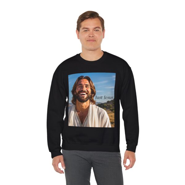 Crewneck Sweatshirt-with our inspirational "Just Jesus" Design!! Vintage Inspired Faith Apparel, Gospel Fashion Unisex Heavy - Image 9
