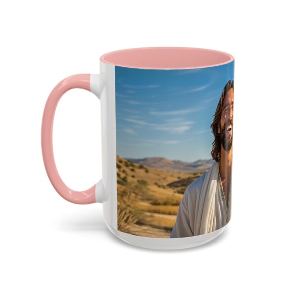 Our inspirational "Just Jesus" Ceramic Accent Coffee Mug Design is Perfect for Wedding Gifts, Inspirational Decor - Image 27