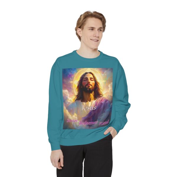 Sweatshirt Unisex our inspirational 'Jesus: Savior, Redeemer, Friend' design! Faith Apparel Gospel Fashion Jumper, Pullover - Image 25