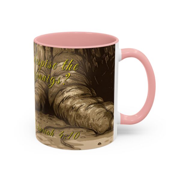 Our inspirational  'Day of Small Beginnings' from Zech 4:10 Ceramic Accent Coffee Mug Design is Perfect for Wedding Gifts, Inspirational Decor - Image 10