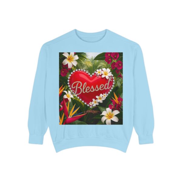 Sweatshirt Unisex with our Inspirational "Blessed" 'Solid Red Heart' Design!! Faith Apparel Gospel Fashion Jumper, Pullover - Image 28