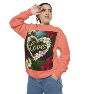 Sweatshirt Unisex Inspirational-With Our Beautiful "Love" 'Diamond Ring Heart' Faith Gospel Apparel Unisex Jumper, Religious Gift, Comfort Wear Philippians 4:8