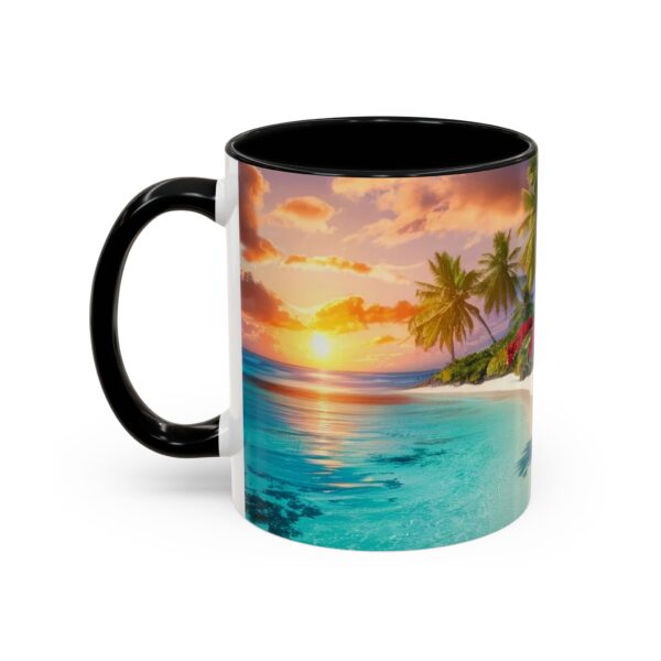 Our inspirational 'Philippine Flower Beach' Ceramic Accent Coffee Mug Design is Perfect for Wedding Gifts, Inspirational Decor - Image 3