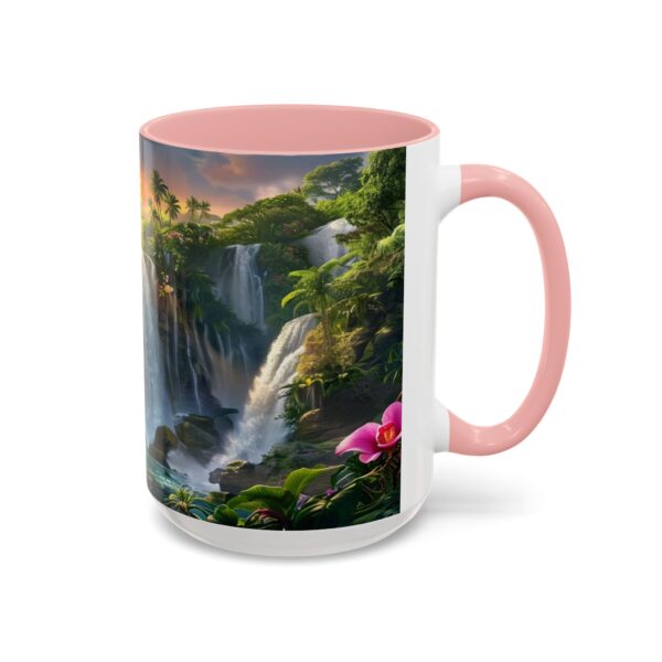 Our inspirational 'Philippine Waterfall' Ceramic Accent Coffee Mug Design is Perfect for Wedding Gifts, Inspirational Decor - Image 26