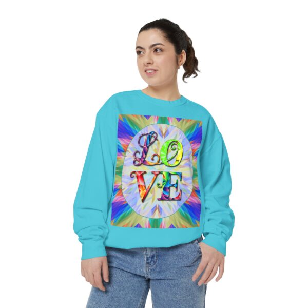 Sweatshirt Unisex with our inspirational  "Love" 'kaleidoscope' Design!! Faith Apparel Gospel Fashion Jumper, Pullover - Image 29
