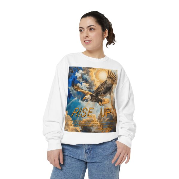 Sweatshirt Unisex Inspirational-with our "RISE UP" 'soaring eagle' design with Isaiah 40:31! Faith Apparel Gospel Fashion Jumper, Pullover - Image 7