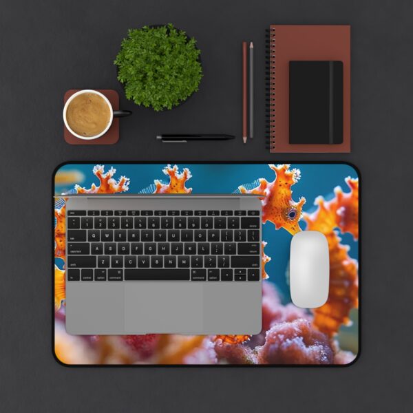 Inspirational Desk Mat 'Seahorses' - Mouse Pad, Office Decor Desk Accessory, Gaming Pad, Computer Mat, Non-Slip - Image 2