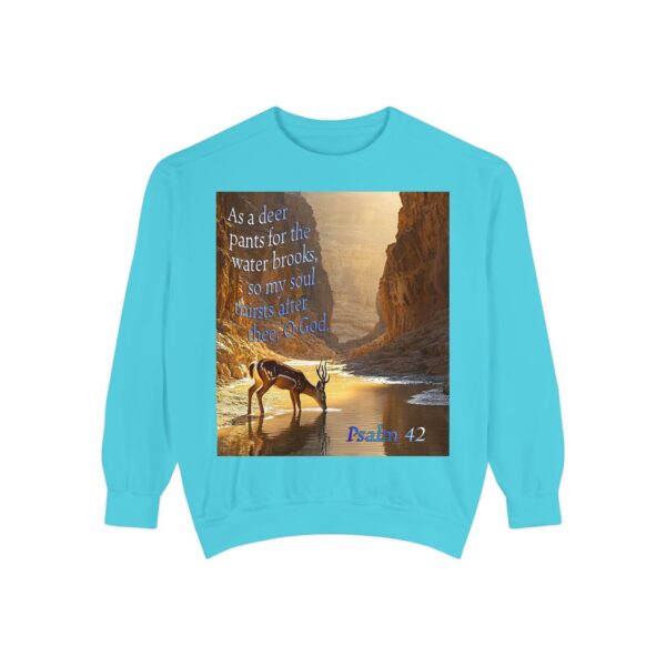 Sweatshirt Unisex with our inspirational Psalm 42 'As a Deer Pants' design! Faith Apparel Gospel Fashion Jumper, Pullover - Image 26