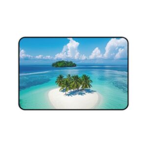 Inspirational Desk Mat 'Little Island' - Mouse Pad, Office Decor Desk Accessory, Gaming Pad, Computer Mat, Non-Slip