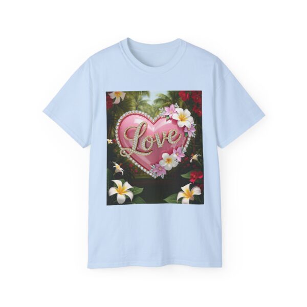 Our inspirational "Love" 'Solid Pink Heart' Design! on a Christian Unisex Cotton T-Shirt, Faith Spiritual Apparel, Love Gift - Image 19