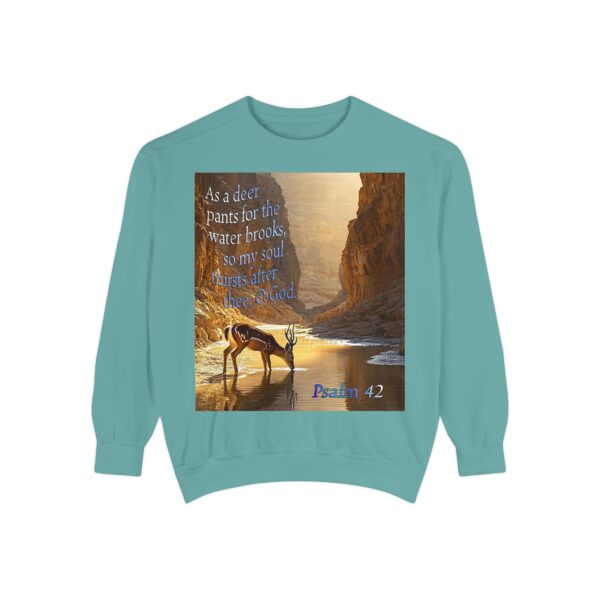 Sweatshirt Unisex with our inspirational Psalm 42 'As a Deer Pants' design! Faith Apparel Gospel Fashion Jumper, Pullover - Image 20